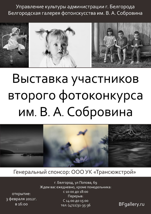 Выставка участников второго фотоконкурса им. В. А. Собровина